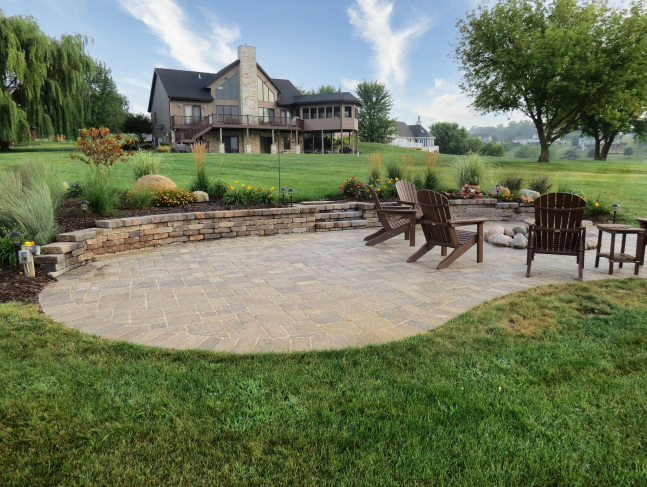Landscape installation project near Lake Carroll